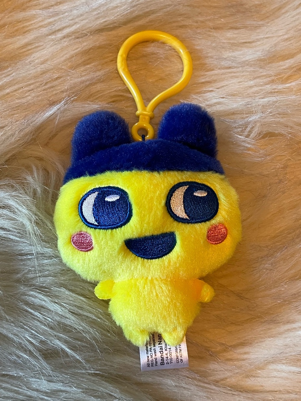 Tamagotchi chibi Mamechi plush keychain